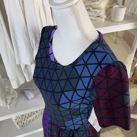 Lularoe Amelia women's size small, skater dress, geometric, sexy, office #1992 - Picture 5 of 11